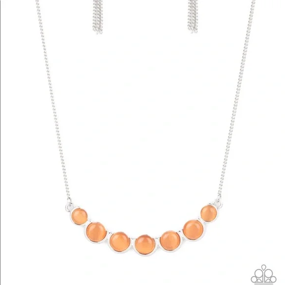 Silver/Orange necklace - Picture 4 of 4